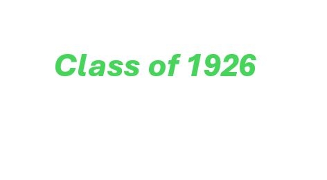 Class of 1926